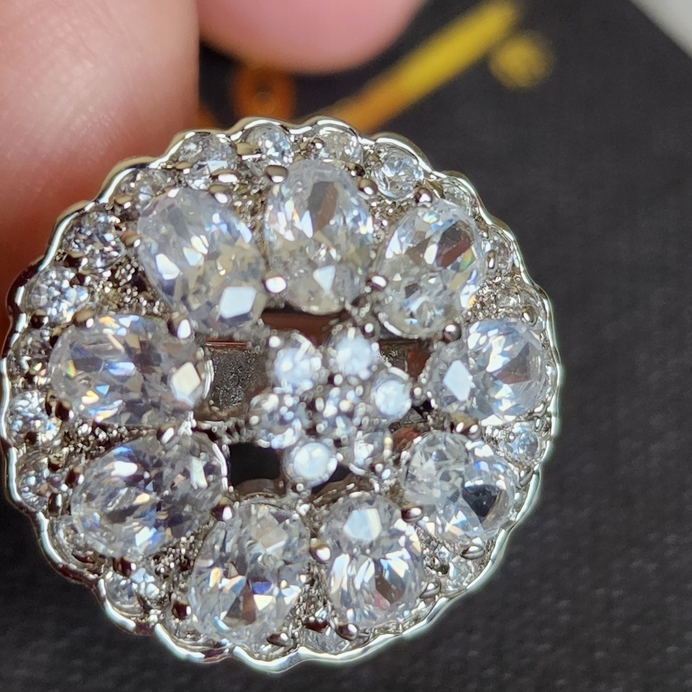Cookie Lee silver bling jewel ring NWT - Picture 6 of 13